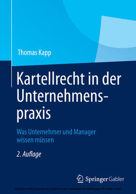 Kapp | Kartellrecht in der Unternehmenspraxis | E-Book | sack.de