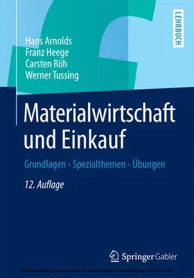 Arnolds / Heege / Röh |  Materialwirtschaft und Einkauf | eBook | Sack Fachmedien