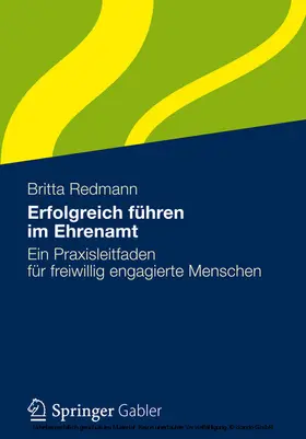 Redmann | Erfolgreich führen im Ehrenamt | E-Book | www.sack.de
