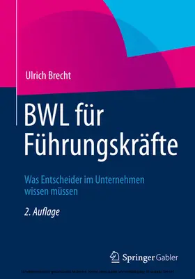Brecht |  BWL für Führungskräfte | eBook | Sack Fachmedien