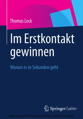 Leck |  Im Erstkontakt gewinnen | eBook | Sack Fachmedien