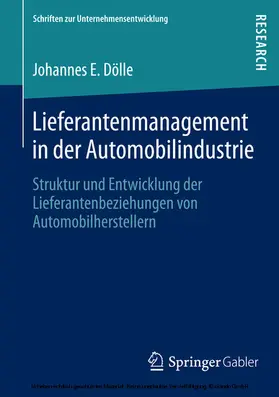 Dölle | Lieferantenmanagement in der Automobilindustrie | E-Book | www.sack.de