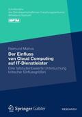 Matros |  Der Einfluss von Cloud Computing auf IT-Dienstleister | Buch |  Sack Fachmedien