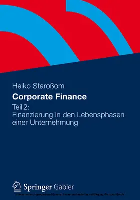 Staroßom | Corporate Finance Teil 2 | E-Book | www.sack.de
