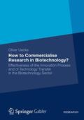 Uecke |  How to Commercialise Research in Biotechnology? | Buch |  Sack Fachmedien