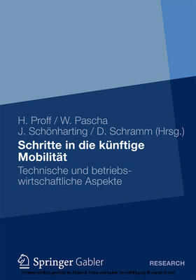 Proff / Pascha / Schönharting | Schritte in die künftige Mobilität | E-Book | sack.de