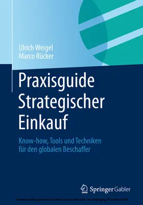 Weigel / Rücker |  Praxisguide Strategischer Einkauf | eBook | Sack Fachmedien