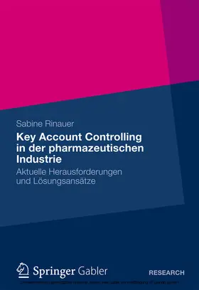 Rinauer |  Key Account Controlling in der pharmazeutischen Industrie | eBook | Sack Fachmedien