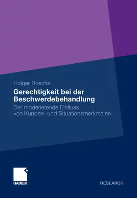 Roschk | Gerechtigkeit bei der Beschwerdebehandlung | E-Book | www.sack.de
