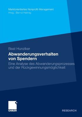 Hunziker | Abwanderungsverhalten von Spendern | E-Book | sack.de