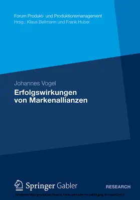Vogel |  Erfolgswirkungen von Markenallianzen | eBook | Sack Fachmedien