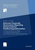 Weber |  Externes Corporate Governance Reporting börsennotierter Publikumsgesellschaften | eBook | Sack Fachmedien
