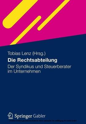 Lenz | Die Rechtsabteilung | E-Book | sack.de