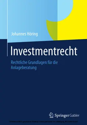 Höring | Investmentrecht | E-Book | www.sack.de