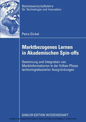 Dickel | Marktbezogenes Lernen in akademischen Spin-Offs | E-Book | sack.de