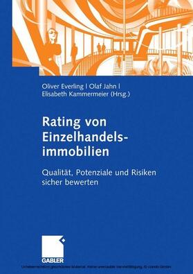 Everling / Jahn / Kammermeier | Rating von Einzelhandelsimmobilien | E-Book | sack.de