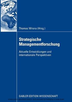 Wrona |  Strategische Managementforschung | eBook | Sack Fachmedien