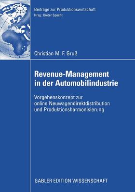 Gruß |  Revenue-Management in der Automobilindustrie | eBook | Sack Fachmedien