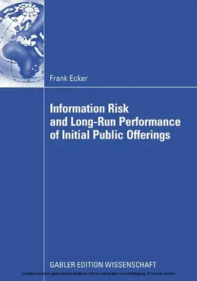 Ecker | Information Risk and Long-Run Performance of Initial Public Offerings | E-Book | www.sack.de