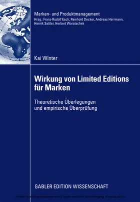 Winter |  Wirkung von Limited Editions für Marken | eBook | Sack Fachmedien