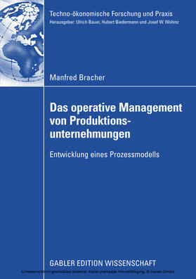Bracher | Das operative Management von Produktionsunternehmungen | E-Book | sack.de
