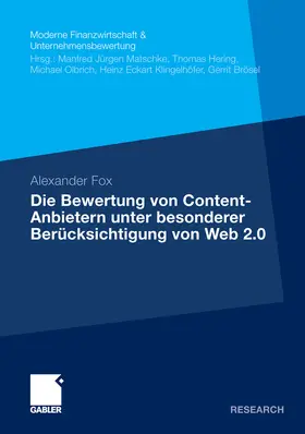 Fox | Die Bewertung von Content-Anbietern unter besonderer Berücksichtigung von Web 2.0 | E-Book | www.sack.de