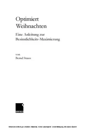 Stauss | Optimiert Weihnachten | E-Book | www.sack.de