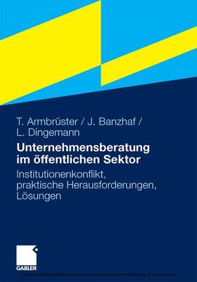 Armbrüster / Banzhaf / Dingemann |  Unternehmensberatung im öffentlichen Sektor | eBook | Sack Fachmedien