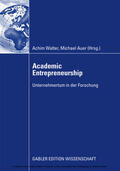Walter / Auer |  Academic Entrepreneurship | eBook | Sack Fachmedien