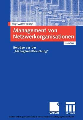 Sydow | Management von Netzwerkorganisationen | E-Book | sack.de