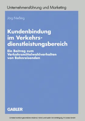 Nießing | Kundenbindung im Verkehrsdienstleistungsbereich | E-Book | www.sack.de