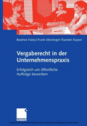Fabry / Meininger / Kayser |  Vergaberecht in der Unternehmenspraxis | eBook | Sack Fachmedien