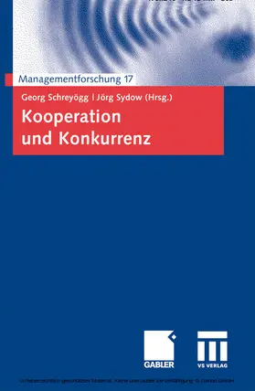 Schreyögg / Sydow |  Kooperation und Konkurrenz | eBook | Sack Fachmedien