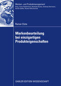 Elste |  Markenbeurteilung bei einzigartigen Produkteigenschaften | eBook | Sack Fachmedien