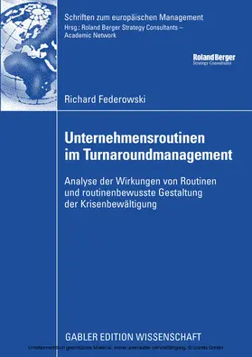 Federowski |  Unternehmensroutinen im Turnaroundmanagement | eBook | Sack Fachmedien