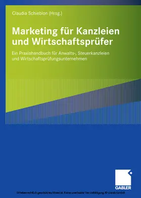 Schieblon |  Marketing für Kanzleien und Wirtschaftsprüfer | eBook | Sack Fachmedien