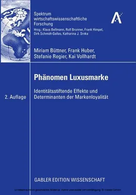 Büttner / Huber / Regier | Phänomen Luxusmarke | E-Book | sack.de