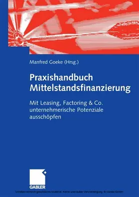 Goeke | Praxishandbuch Mittelstandsfinanzierung | E-Book | www.sack.de