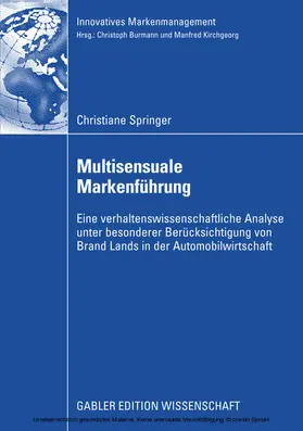 Springer | Multisensuale Markenführung | E-Book | www.sack.de