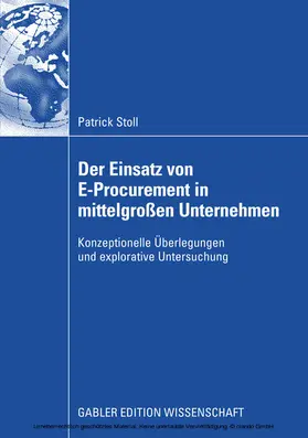 Stoll | Der Einsatz von E-Procurement in mittelgroßen Unternehmen | E-Book | www.sack.de