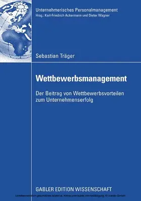 Träger |  Wettbewerbsmanagement | eBook | Sack Fachmedien