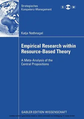Nothnagel |  Empirical Research within Resource-Based Theory | eBook | Sack Fachmedien