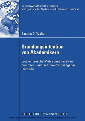 Walter | Gründungsintention von Akademikern | E-Book | www.sack.de