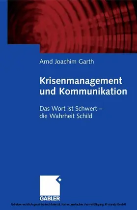 Garth | Krisenmanagement und Kommunikation | E-Book | www.sack.de