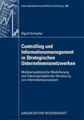 Schaefer | Controlling und Informationsmanagement in Strategischen Unternehmensnetzwerken | E-Book | www.sack.de