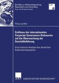 Lentfer |  Lentfer, T: Einflüsse der internationalen Corporate Governan | Buch |  Sack Fachmedien