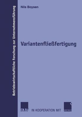 Boysen | Boysen, N: Variantenfließfertigung | Buch | 978-3-8350-0058-2 | sack.de