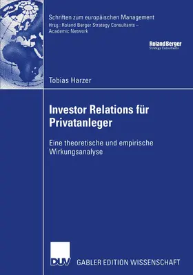 Harzer |  Investor Relations für Privatanleger | Buch |  Sack Fachmedien