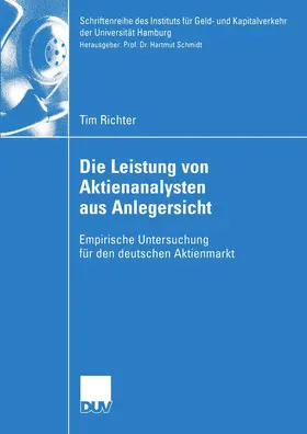 Richter |  Die Leistung von Aktienanalysten aus Anlegersicht | Buch |  Sack Fachmedien