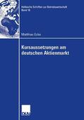 Ecke |  Ecke, M: Kursaussetzungen am deutschen Aktienmarkt | Buch |  Sack Fachmedien